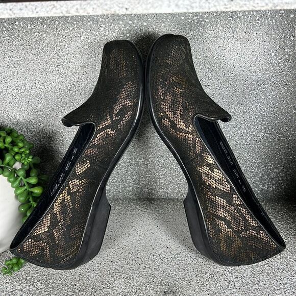 Dansko Olivia Bronze Python Leather Loafers Shoes Size 6.5 7 - Picture 5 of 9
